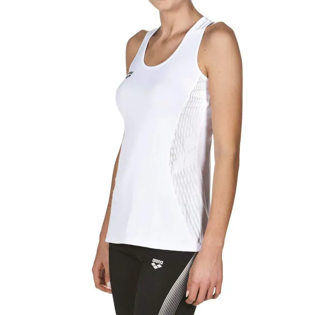 Arena Run Tank Top canotta donna XS bianca traspirante running