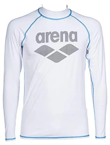 Arena Rash Maglietta UV Uomo Bianca Maniche Lunghe S