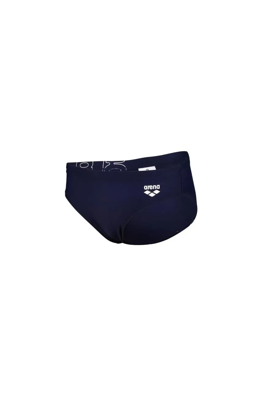 Arena Graphic Slip Nuoto Bambino MaxFit Eco Nero 5,5 cm