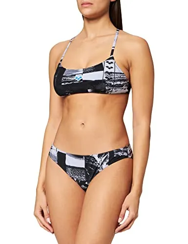 Arena Icons Team Stripe Bandeau bikini fascia donna foderato